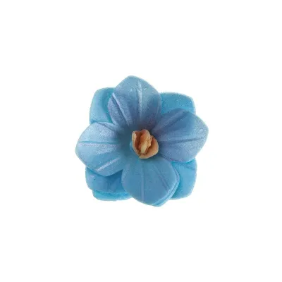 Blaue Blüten aus Esspapier Ø 4 cm, 18 Stück