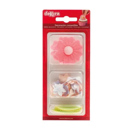 Mélange de fleurs en papier comestible, 3 pièces