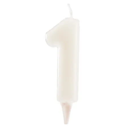Bougie blanche fluorescente numéro 1