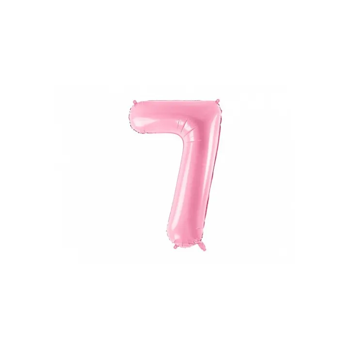 Grande palloncino foil rosa numero 7 – 86 cm