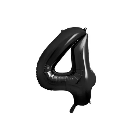 Grande Palloncino in folio nero numero 4 – 86 cm