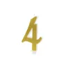 Golden Glitter Candle Number 4