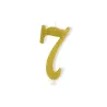 Golden Glitter Candle Number 7
