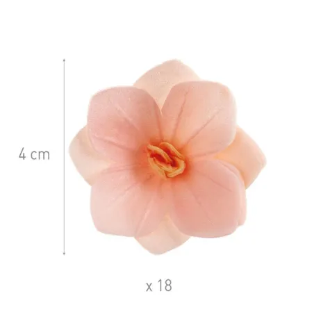 Fiori di carta commestibili rosa Ø 4 cm, 18 pezzi