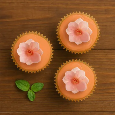 Fleurs roses en papier comestible Ø 4 cm, 18 pièces