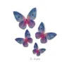 Blue butterflies made from edible paper, 79 pieces