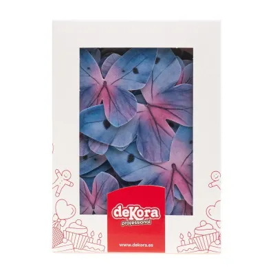 Farfalle blu di carta commestibile, 79 pezzi