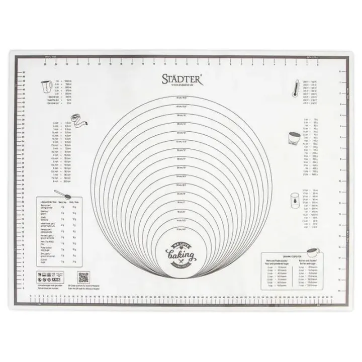 Städter Silikonmatte Mega 80×60 cm – die grosse Arbeitsunterlage für Backen und Modellieren | miniSchoggi
