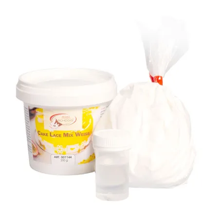 Cake Lace Mix Blanc 200 g pour des décorations de gâteaux raffinées