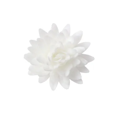 Weisse Chrysanthemen aus Esspapier Ø 5.5 cm, 18 Stück