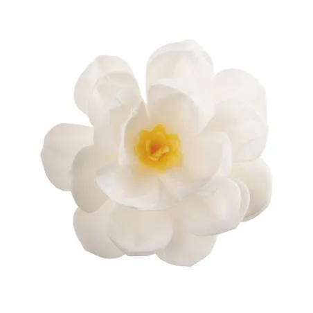 Fiore di carta commestibile bianco Ø 12 cm, 1 pezzo