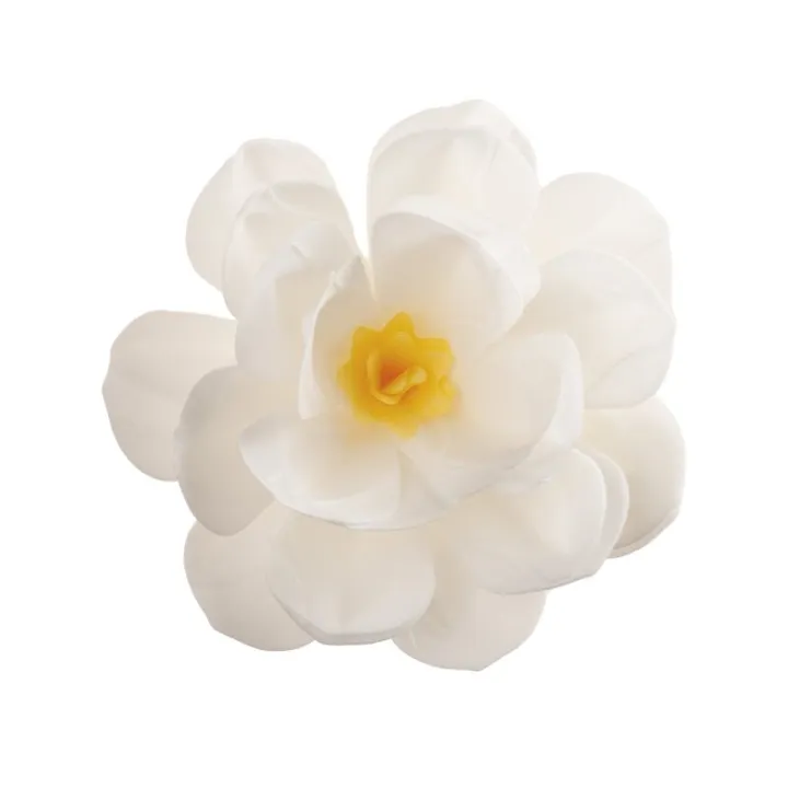 Fleur blanche en papier à manger Ø 12 cm, 1 pièce