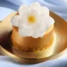 Fleur blanche en papier à manger Ø 12 cm, 1 pièce