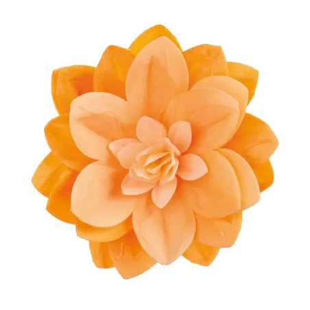 Ninfea di colore arancione in carta commestibile, Ø 14 cm