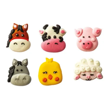 Sugar decoration farm animals, 6 pieces
