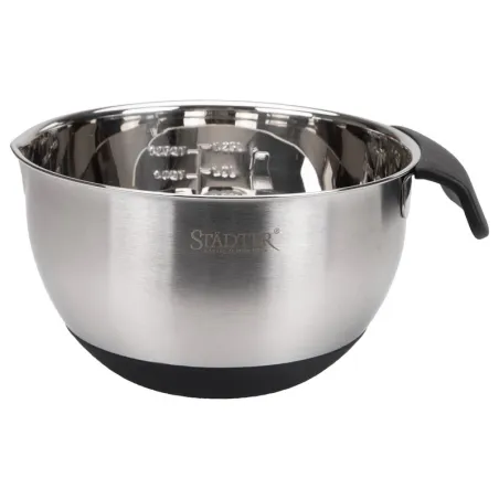 Mixing bowl 16 cm stainless steel – with handle and silicone base, ideal for creams, doughs and fillings | miniSchoggi