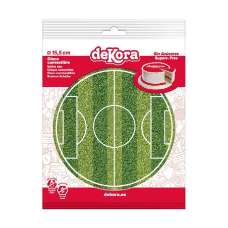 Cake topper in carta commestibile Campo da calcio, Ø 15,5 cm