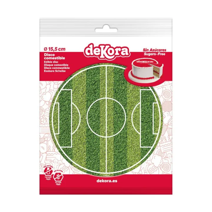 Dessus de tarte en papier, terrain de foot, Ø 15.5 cm
