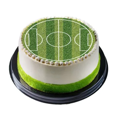 Cake topper made of edible paper Football field, Ø 15.5 cm