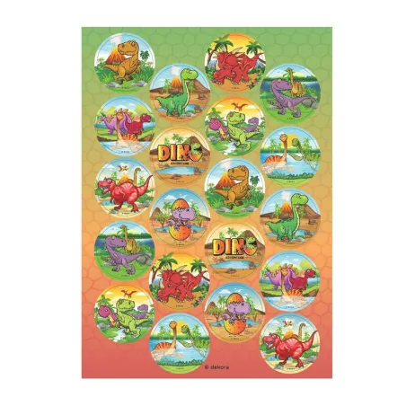Topper di carta commestibile Dinosauro, Ø 3,4 cm