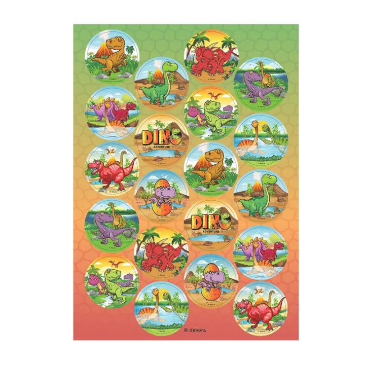 Dinosaur edible paper topper, Ø 3.4 cm