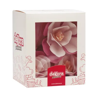 Magnolie rosa in carta commestibile, 6 pezzi