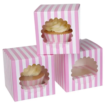Pack your cupcakes safely with the pink box
