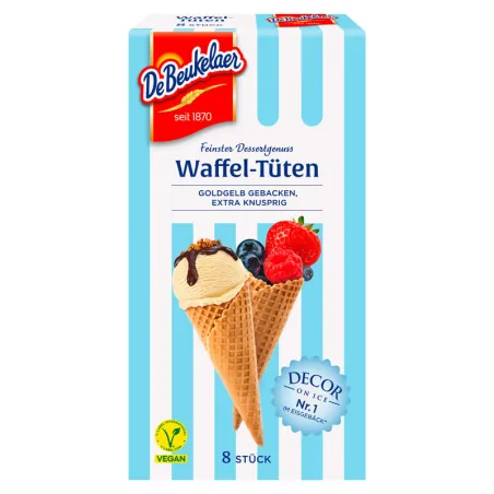 DeBeukelaer cornet waffles, 8 pieces