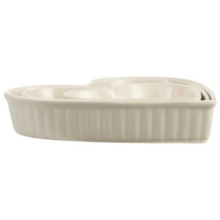 Set de saladiers Coeur Latte, 3 pièces