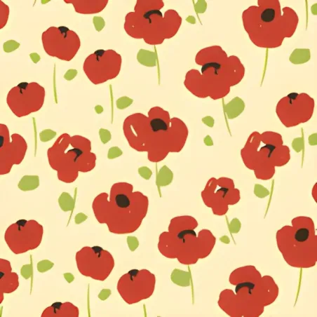 Tatouage de coquelicots en chocolat