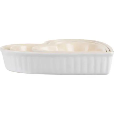 Schüsselset Herz Pure White, 3 Stück