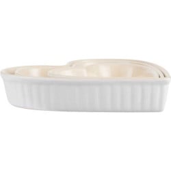 Schüsselset Herz Pure White, 3 Stück