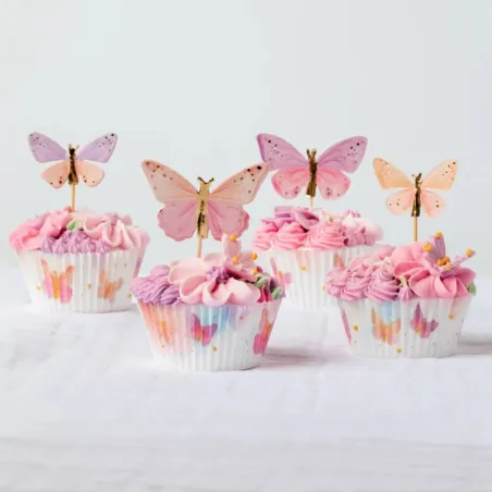 Cupcakes topper farfalle, 12 pezzi