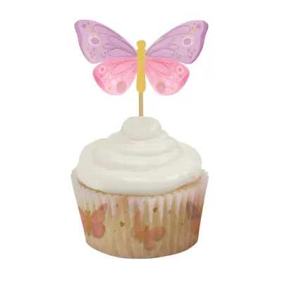 Cupcakes topper farfalle, 12 pezzi