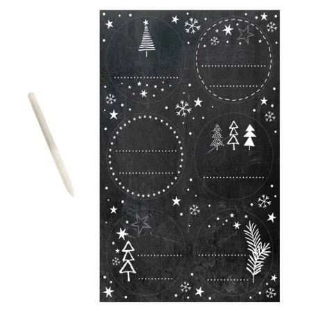 Chalkboard sticker with chalk pen, 24 pieces