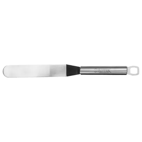 Spatule coudée acier inoxydable 32,5 cm – pour des glaçages lisses, garnitures et travaux en chocolat | miniSchoggi