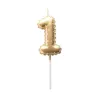 Golden Balloon Candle Number 1