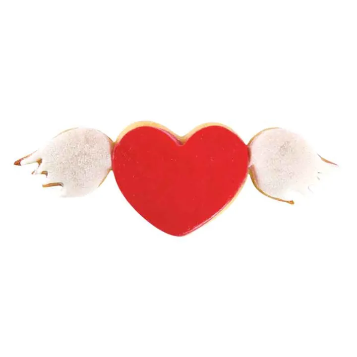 Cookie cutter heart with wings