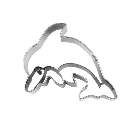 Cookie cutter dolphin embossed