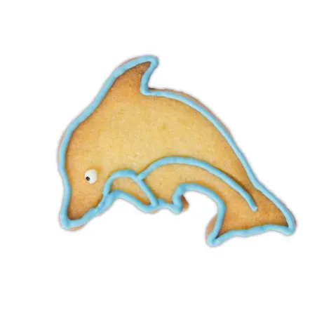 Cookie cutter dolphin embossed
