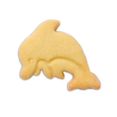 Cookie cutter dolphin embossed