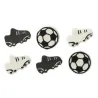 Zuckerdekoration Fussball inkl. Schuhe, 6 Stück