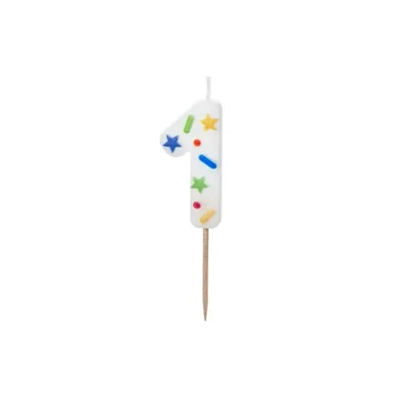 Bougie Confetti Chiffre 1