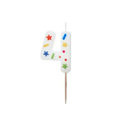 Confetti Candle Number 4