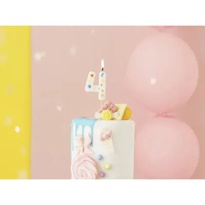 Confetti Candle Number 4