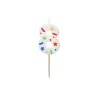 Confetti Candle Number 8