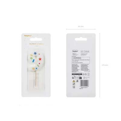 Bougie Confetti Chiffre 9