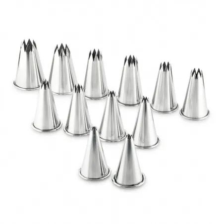 Set di bocchette a stella, 12 pezzi per splendide decorazioni di torte e topping per cupcake