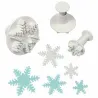 Ausstecher Set Schneeflocken, 3-teilig