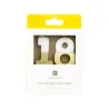 Number candle 18 with white and gold